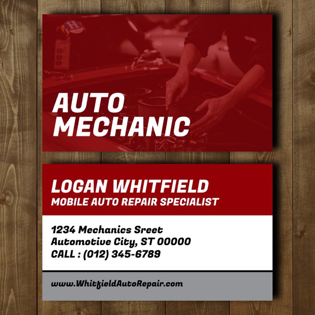 Mobile Auto Mechanic Business Card (Creator Uploaded)