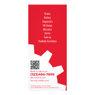Mobile Auto Mechanic Rack Card