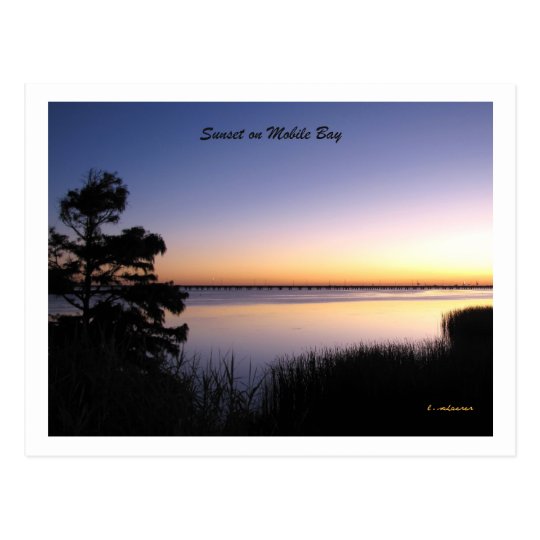 Mobile Bay Sunset Postcard