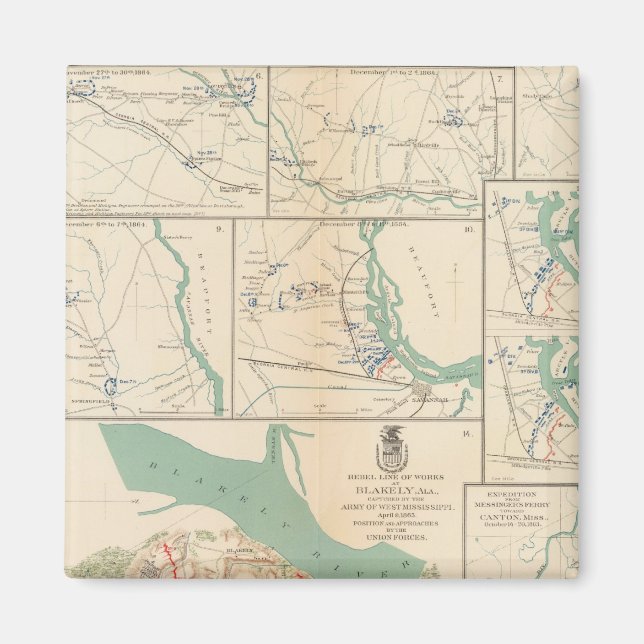 Mobile, Blakely, Messinger's Ferry-Canton Magnet (Front)