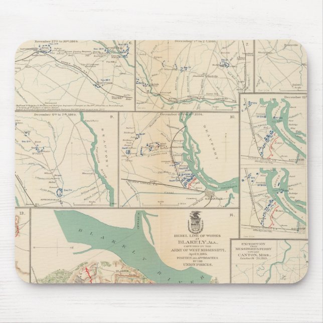 Mobile, Blakely, Messinger's Ferry-Canton Mouse Pad (Front)