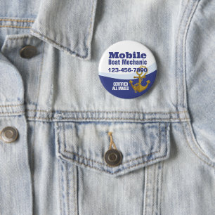 Mobile Boat Mechanic 6 Cm Round Badge