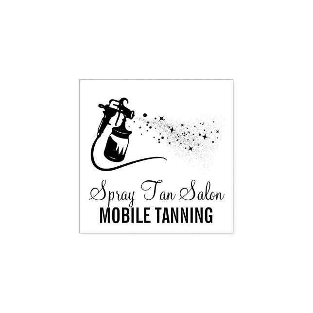 Mobile Body Paint Spray Tan Rubber Stamp (Imprint)