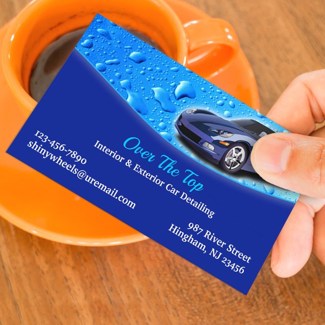 Mobile Car Detailing Business Card Template (Creator Uploaded)