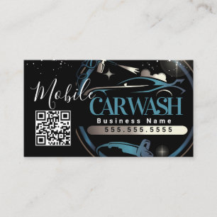 Mobile Car Wash Detail - Business Logo QR Code  Card