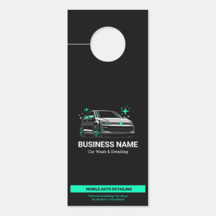 Mobile Car Wash & Detailing Custom Door Hanger