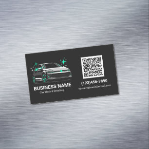 Mobile Car Wash & Detailing Custom Magnetic Business Card
