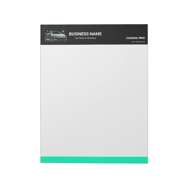 Mobile Car Wash & Detailing Custom Notepad (Rotated)