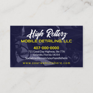Mobile Car Wash Detailing Pressure Washing  Busine Business Card