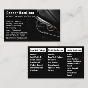 Mobile Car Wash Detailing Pressure Washing   Business Card