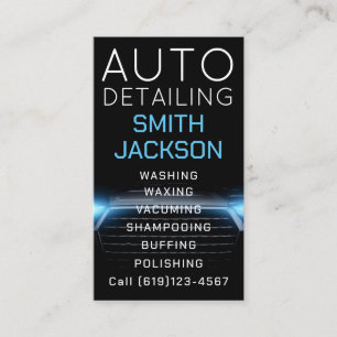 Mobile Car Wash Detailing Pressure Washing Business Card