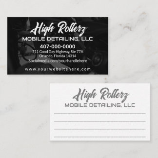 Mobile Car Wash Detailing Pressure Washing  Business Card