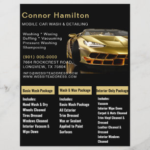 Mobile Car Wash Detailing Pressure Washing  Flyer
