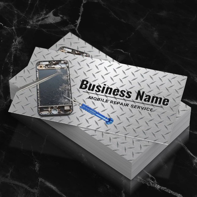 Mobile Cell Phone Repair Service Professional Business Card (Creator Uploaded)