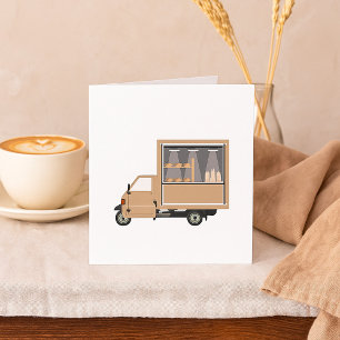 Mobile Coffee Van Vehicle Note Cards