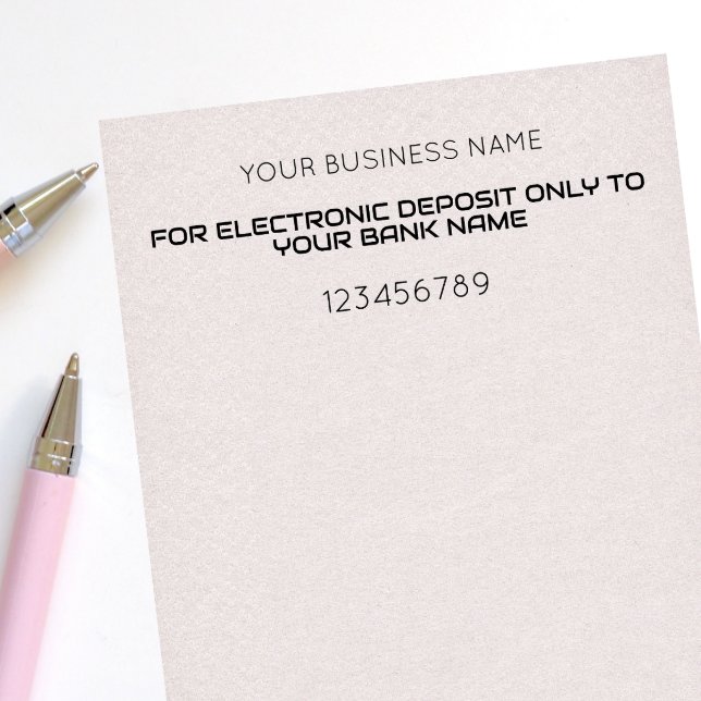 MOBILE DEPOSIT ONLY BUSINESS BANK ENDORSEMENT SELF-INKING STAMP (Creator Uploaded)