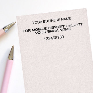 MOBILE DEPOSIT ONLY BUSINESS BANK ENDORSEMENT SELF SELF-INKING STAMP