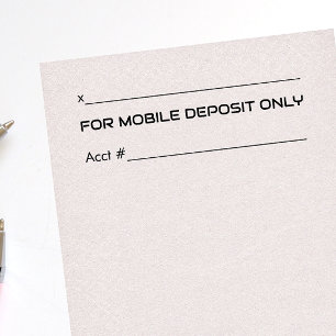 MOBILE DEPOSIT PERSONAL BANK ENDORSEMENT SELF-INKING STAMP