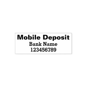 Mobile Deposit Self Inking Rubber Stamp