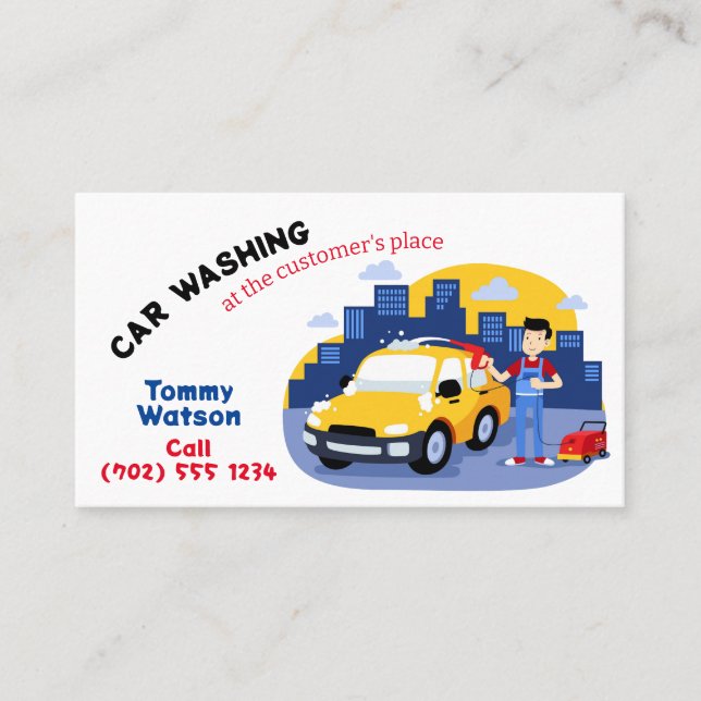 Mobile detailing service | Funny Business Card (Front)