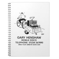 Mobile Disco Disc Jockey Notebook