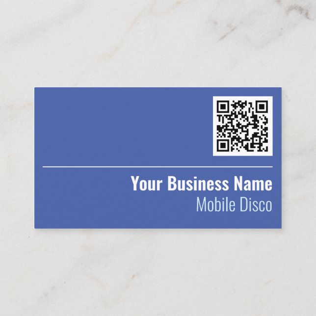Mobile Disco QR Code Business Card (Back)