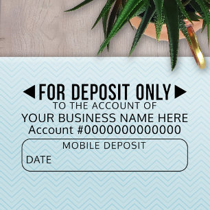 Mobile For Deposit Only Basic Office Business Bank Self-inking Stamp
