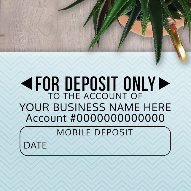 Mobile For Deposit Only Basic Office Business Bank Self-inking Stamp (Creator Uploaded)