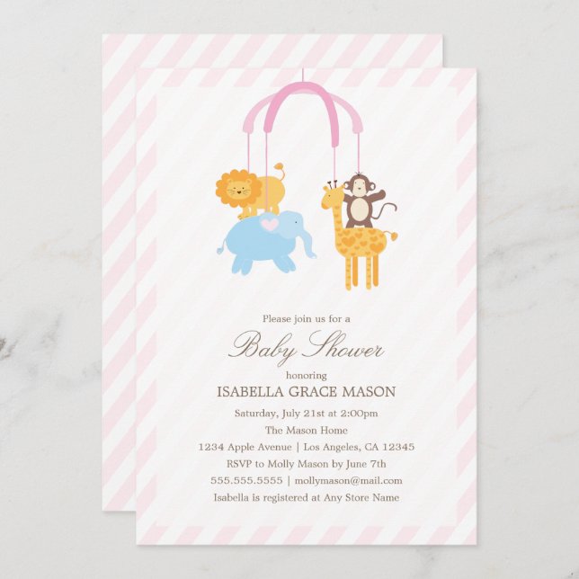 Mobile | Girl Invitation (Front/Back)