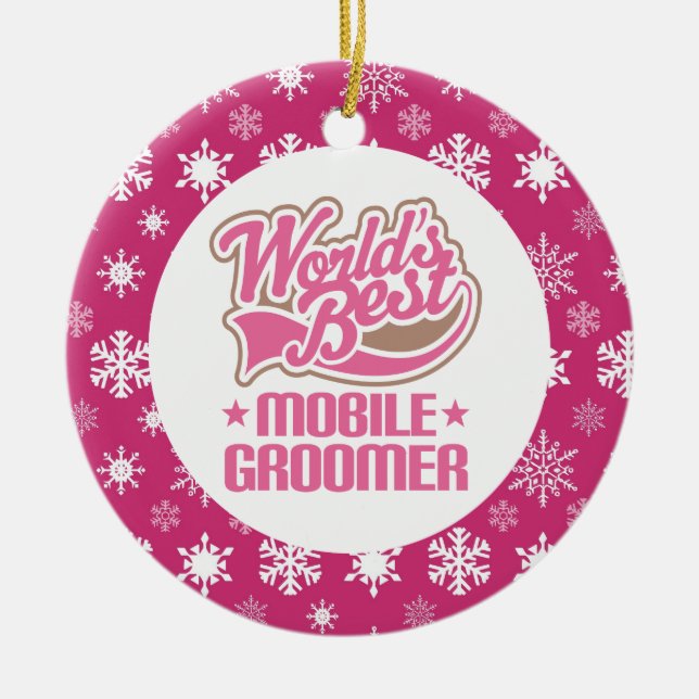 Mobile Groomer Ornament Gift (Front)