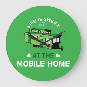 Mobile Homes Static Caravans New Home Retire Large Clock