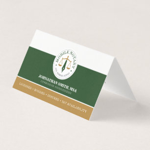 Mobile Legal Signing Agent Linen Green Gold Folded