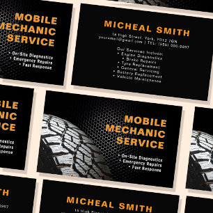 Mobile Mechanic Auto Car Repair Services Business Card