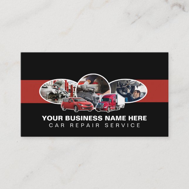 Mobile Mechanic, Auto Repair, Car Repair, Editable Business Card (Front)