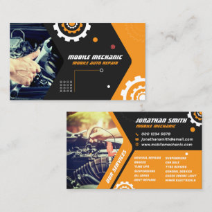Mobile Mechanic, Auto Repair, Car Repair, Editable Business Card