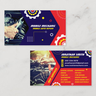 Mobile Mechanic, Auto Repair, Car Repair, Editable Business Card