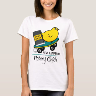 Mobile Notary Chick Rides Skateboard New Hampshire T-Shirt