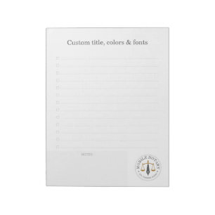 Mobile Notary Legal Signing Grey Gold Checklist Notepad