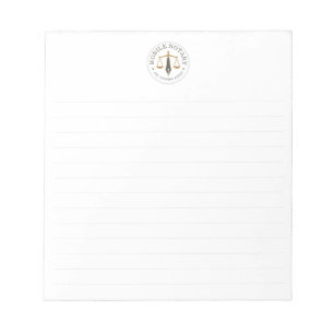 Mobile Notary Legal Signing Khaki Gold Lined Notepad