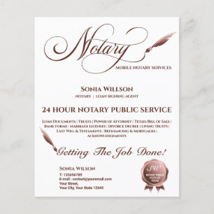 Mobile Notary & Loan Signing Agent Blush Pink Flye Flyer