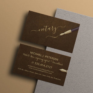 Mobile notary loan signing agent notary public business card