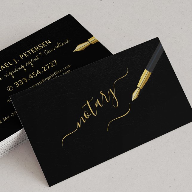 Mobile notary loan signing agent notary public business card (Creator Uploaded)