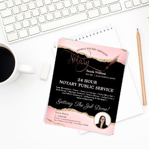 Mobile Notary & Loan Signing Agent Pink Agate Flye Flyer