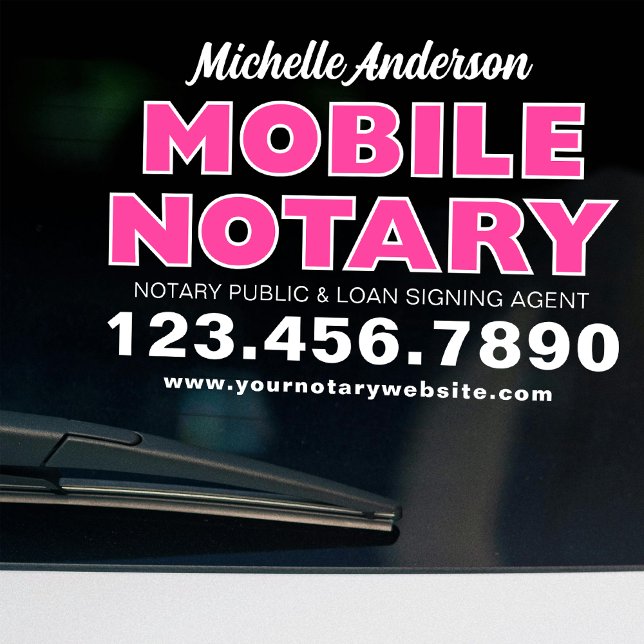 Mobile Notary Loan Signing Agent Pink Promotional (Creator Uploaded)