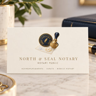 Mobile Notary Public Business Card
