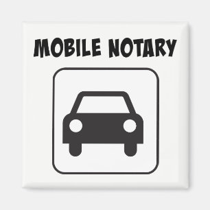 Mobile Notary Public Car Sign Magnet