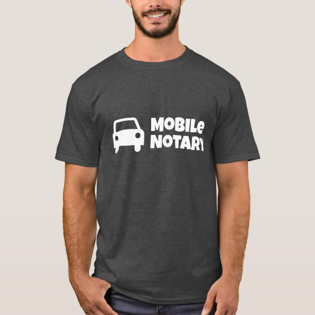 Mobile Notary Public Car Symbol T-Shirt (Front)