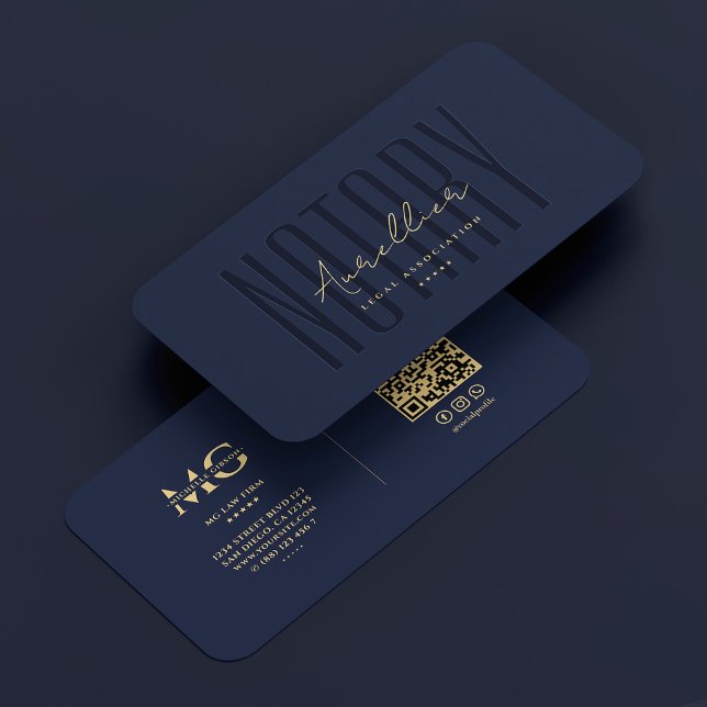 Mobile Notary Public Dark Navy Blue Modern Business Card (Mobile Notary Public Dark Navy Blue Modern Business Card
)