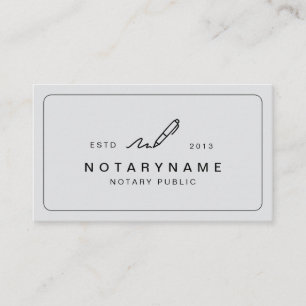 Mobile Notary Public Loan Signing Agent Business Card