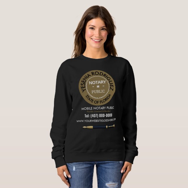 Mobile Notary Public Loan Signing Agent Sweatshirt (Front Full)